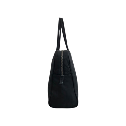 PRADA Triangle Logo Padlock Totebag Black Vintage b8nscy
