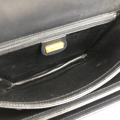 GUCCI Bamboo Turn Lock  Shoulder bag Black Vintage hksc78