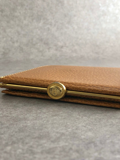 Christian Dior CD Logo Folded Wallet Brown Vintage 2yipm5