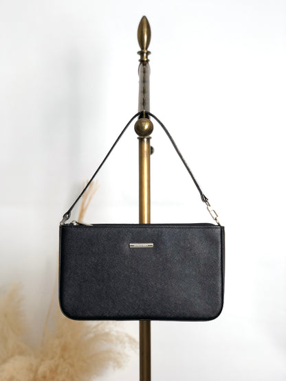 BURBERRY Logo Shoulder bag Black Vintage 6af2tn