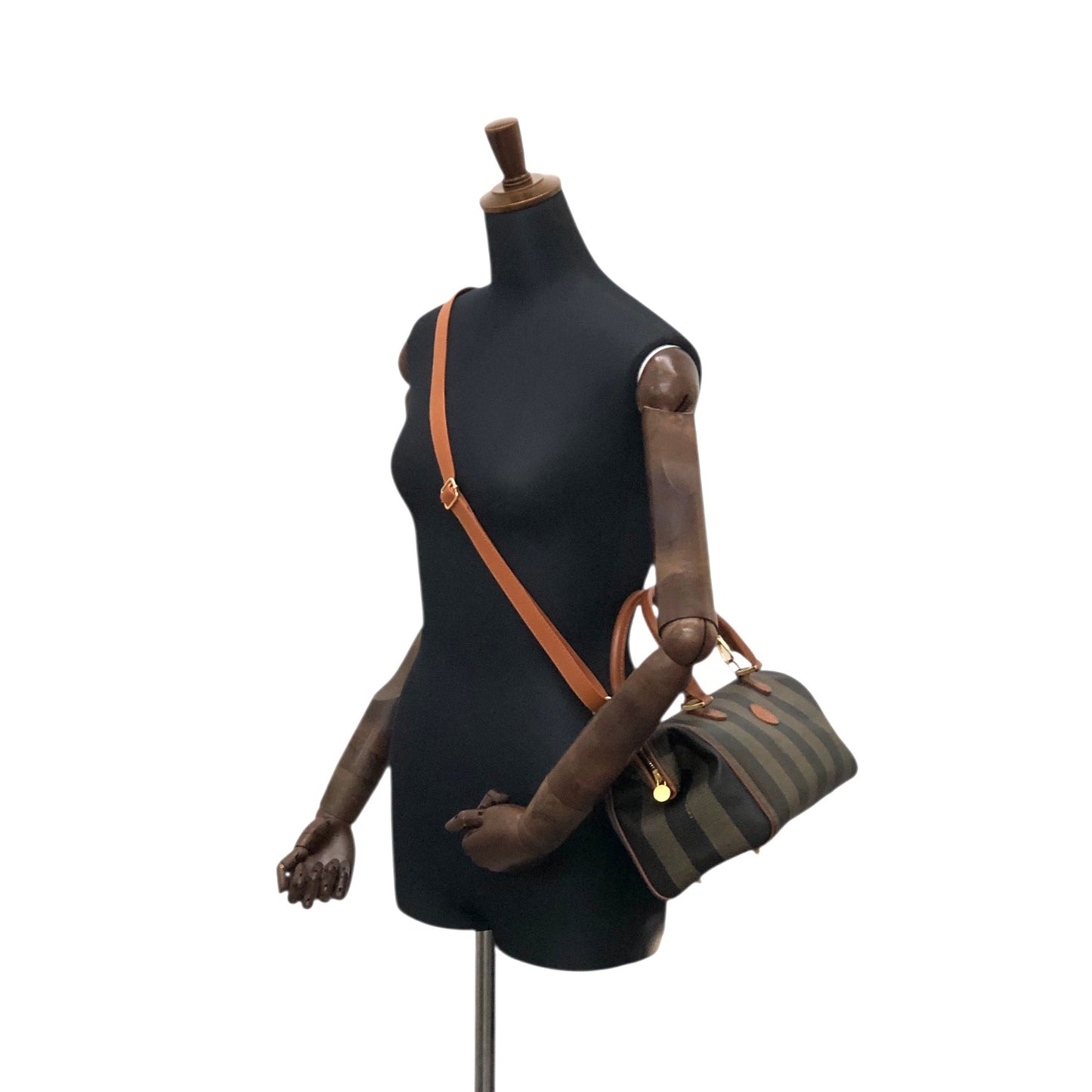 FENDI Pecan Two-way Small Boston bag Shoulder bag Brown Vintage bcg8zs