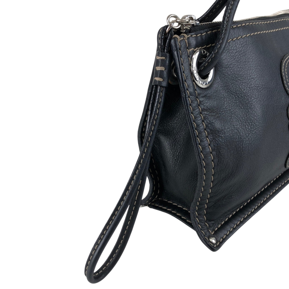 LOEWE Anagram Stitch Shoulder bag Black Vintage ugpzsh