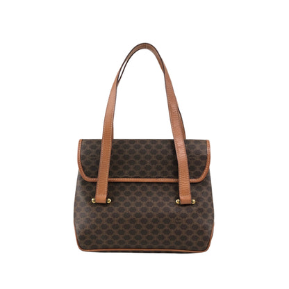 CELINE Macadam Handbag Brown Vintage 5fmrk2