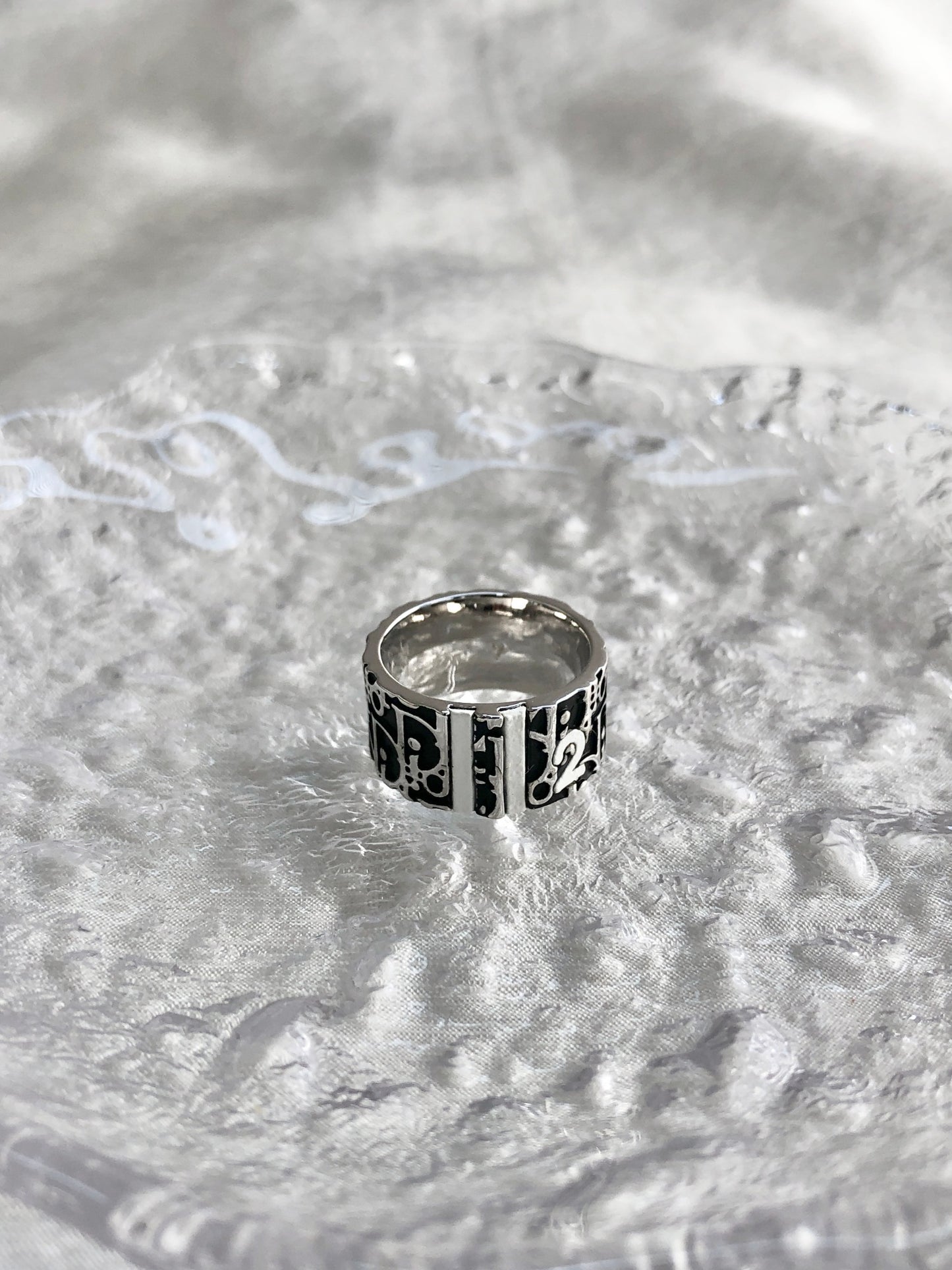 Christian Dior Trotter Ring Black Vintage 25jy2b