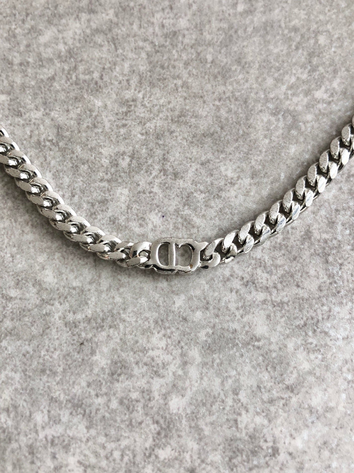 Christian Dior CD Logo Bracelet Silver Vintage iip5ay