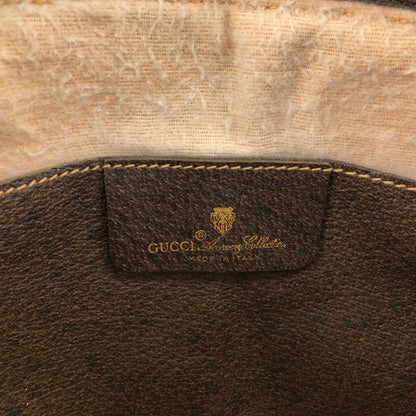 GUCCI Sherry Line GG Logo Shoulder bag Brown Vintage xif7sk