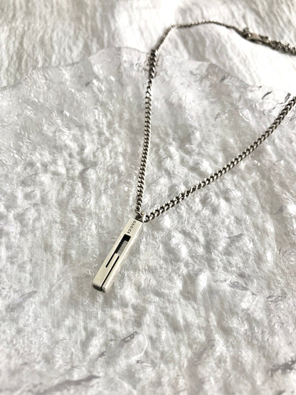 GUCCI Necklace Silver Vintage psa3ea