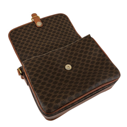 CELINE Macadam Horse Bit Shoulder bag Brown Vintage jcgk27