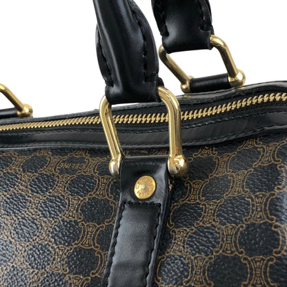 CELINE Macadam Two-way Small Boston bag Shoulder bag Black Vintage mdni2d