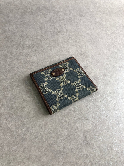 CELINE Paris Macadam Folded Wallet Indigo Vintage zbp5r8