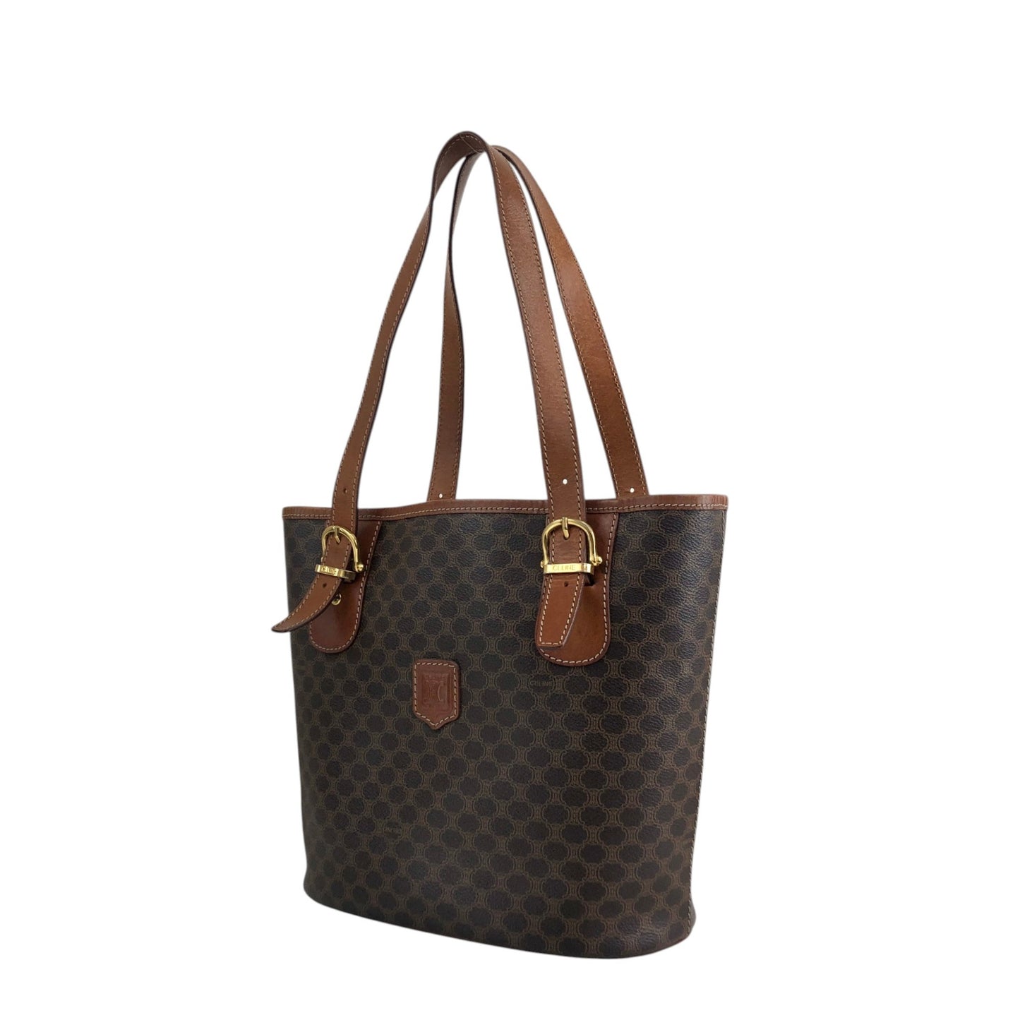 CELINE Macadam Blason Totebag Brown Vintage tdcdrg