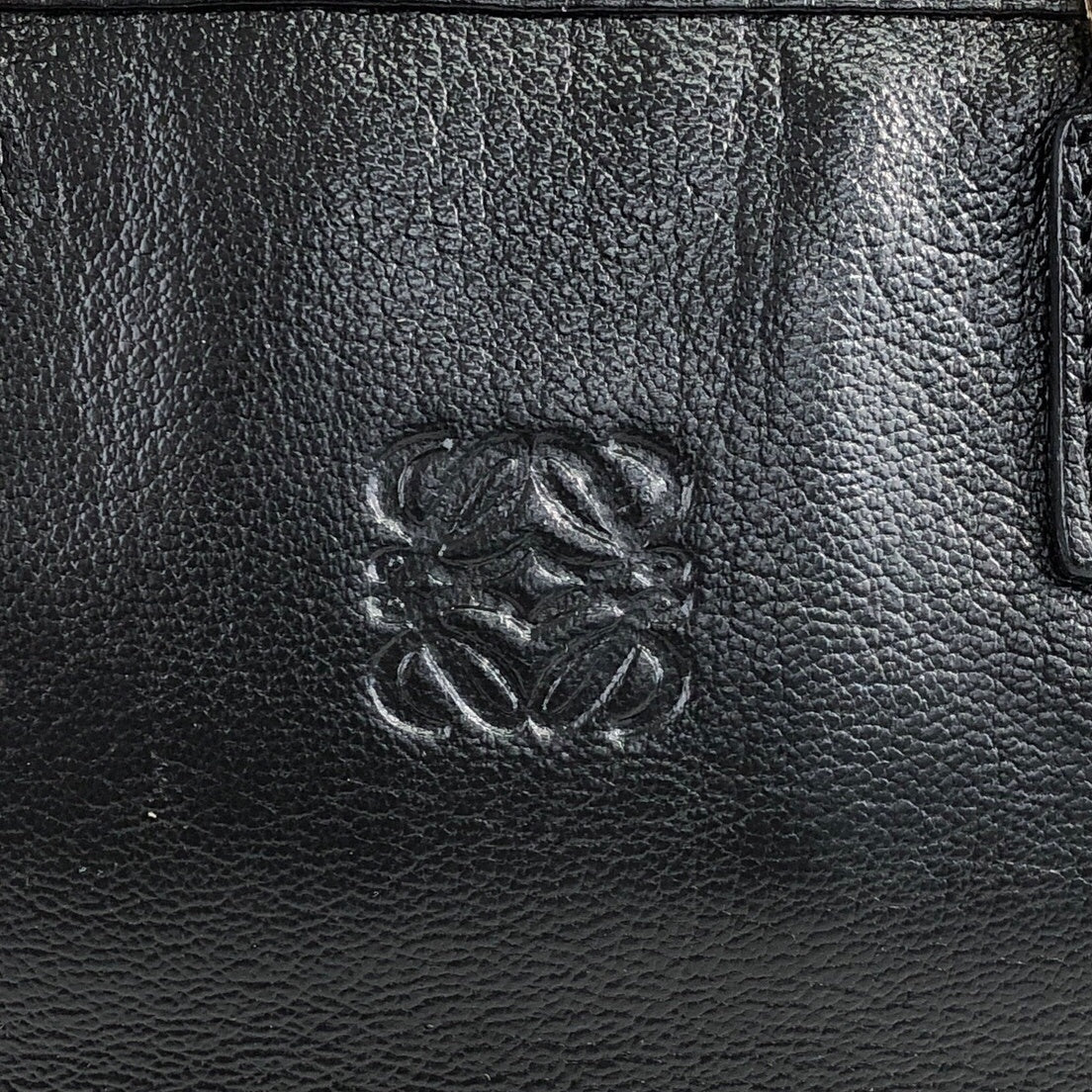 LOEWE Amazona28 Anagram Two-way Boston bag Shoulder bag Black Vintage v3dz54