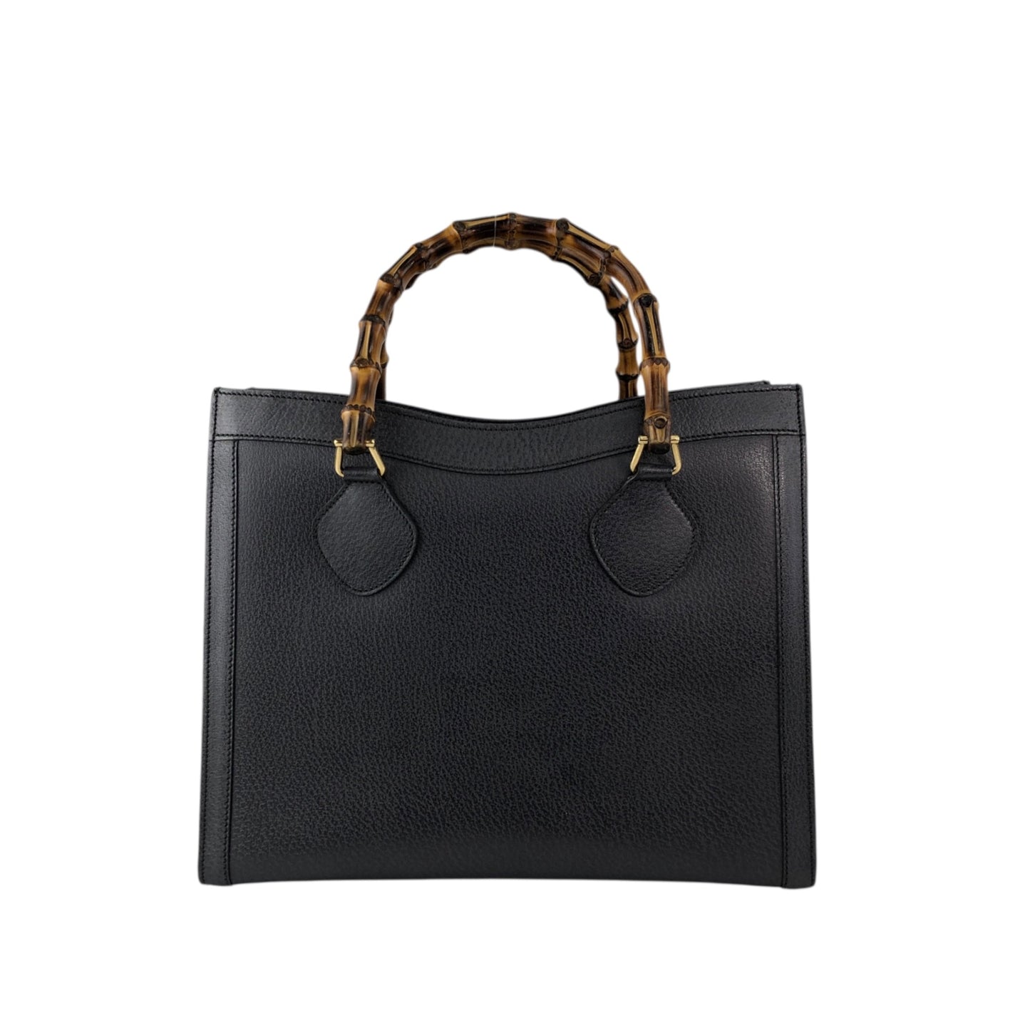 GUCCI Bamboo Handbag Black Vintage i4a8t7