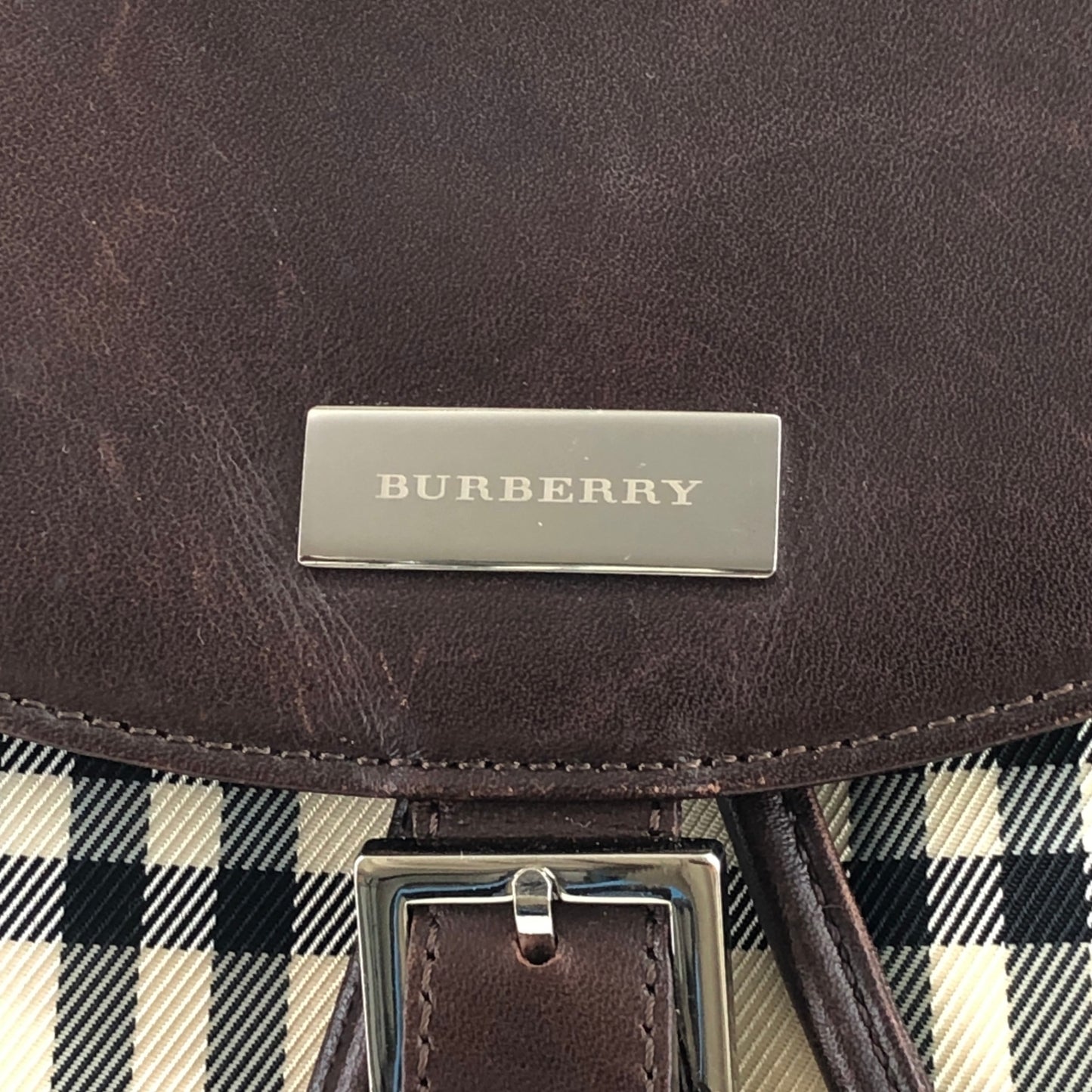 BURBERRY Nova Check Backpack Beige Vintage anxvnm