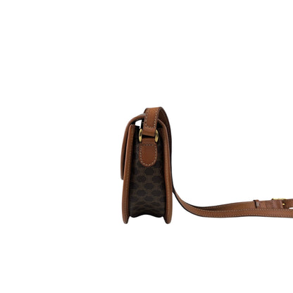 CELINE Macadam Blason Round Shoulder bag Brown Vintage nugdn8