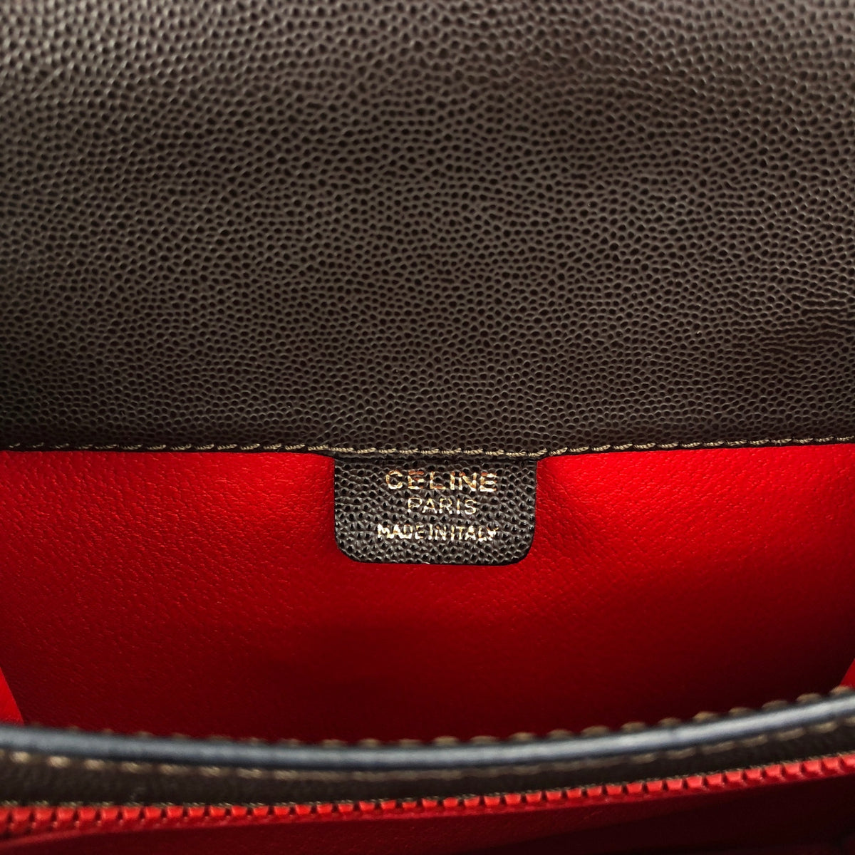 CELINE Gancini Two-way Handbag Shoulder bag Black Vintage hyifjs