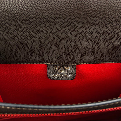 CELINE Gancini Two-way Handbag Shoulder bag Black Vintage hyifjs