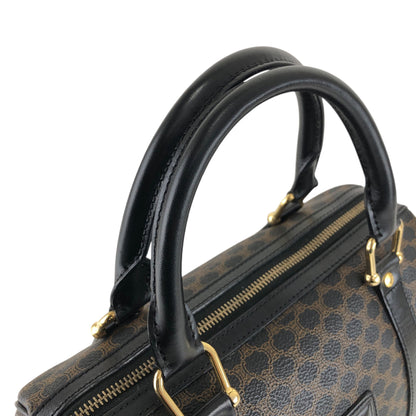 CELINE Macadam Blason Two-way Boston bag Shoulder bag Black Vintage u3fgiw
