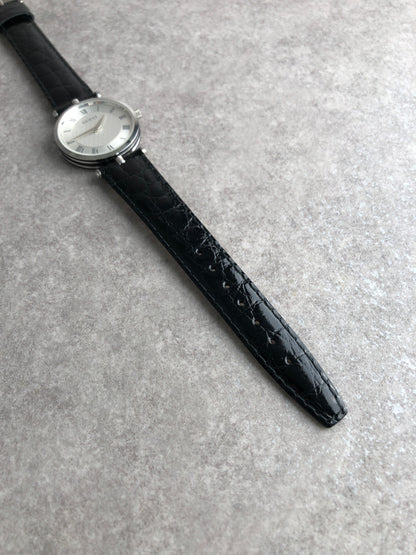 GUCCI Sherry Line Watch Silver×Black 2040Ｍ Vintage asvi62