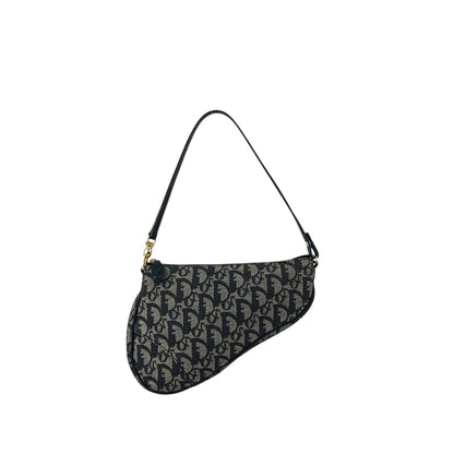 Christian Dior Trotter Shoulder bag Blue Vintage d5g4uj