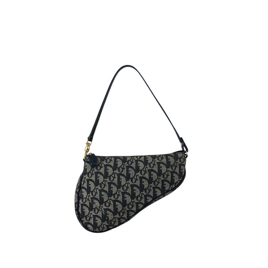 Christian Dior Trotter Shoulder bag Blue Vintage d5g4uj