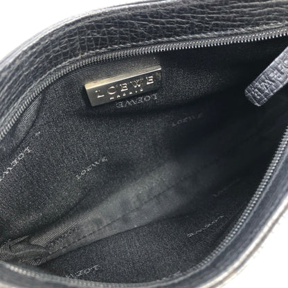 LOEWE 壓花皮革手提包迷你包黑色復古 s6hbbe 