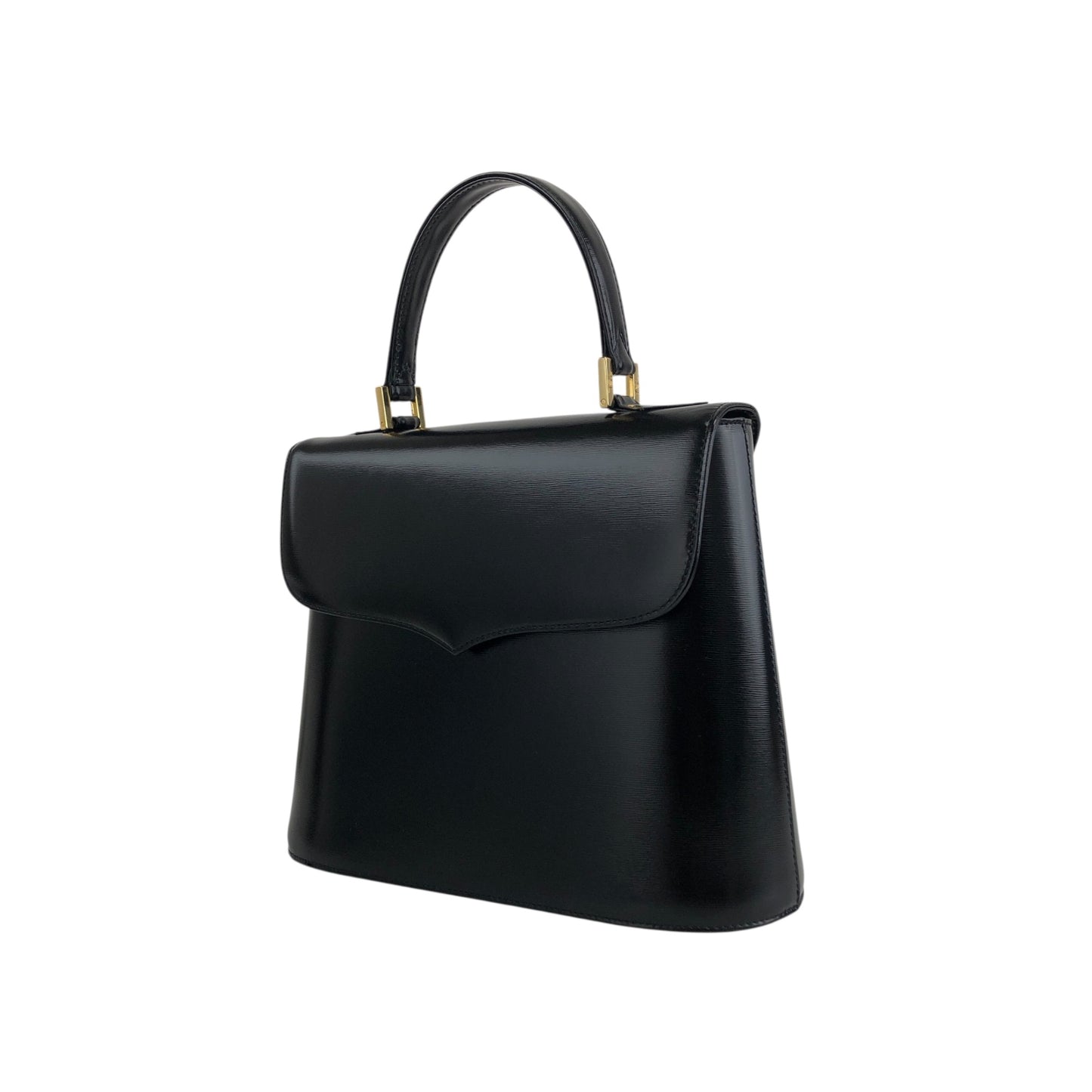 Yves Saint Laurent Top Handle Handbag Black Vintage fhj5dh
