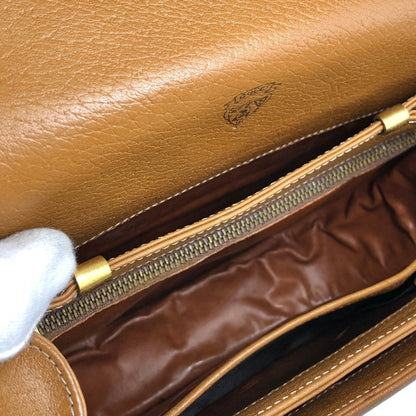 GUCCI Logo Shoulder bag Brown Vintage fmbtc6