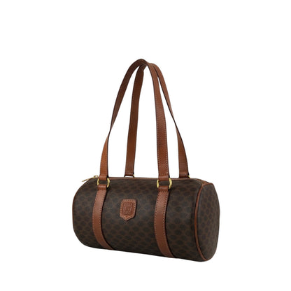 CELINE Macadam Blason Handbag Brown Vintage stij7h