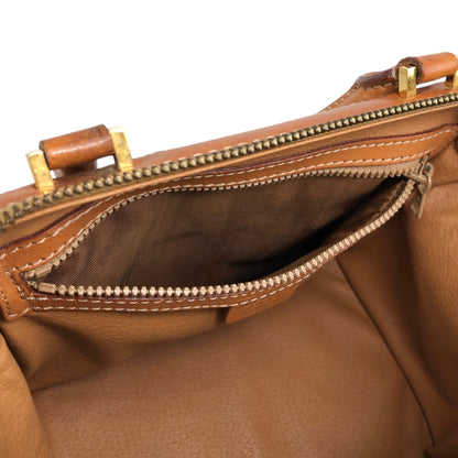 CELINE Macadam Two-way Small Boston bag Shoulder bag Brown Vintage aacnr6