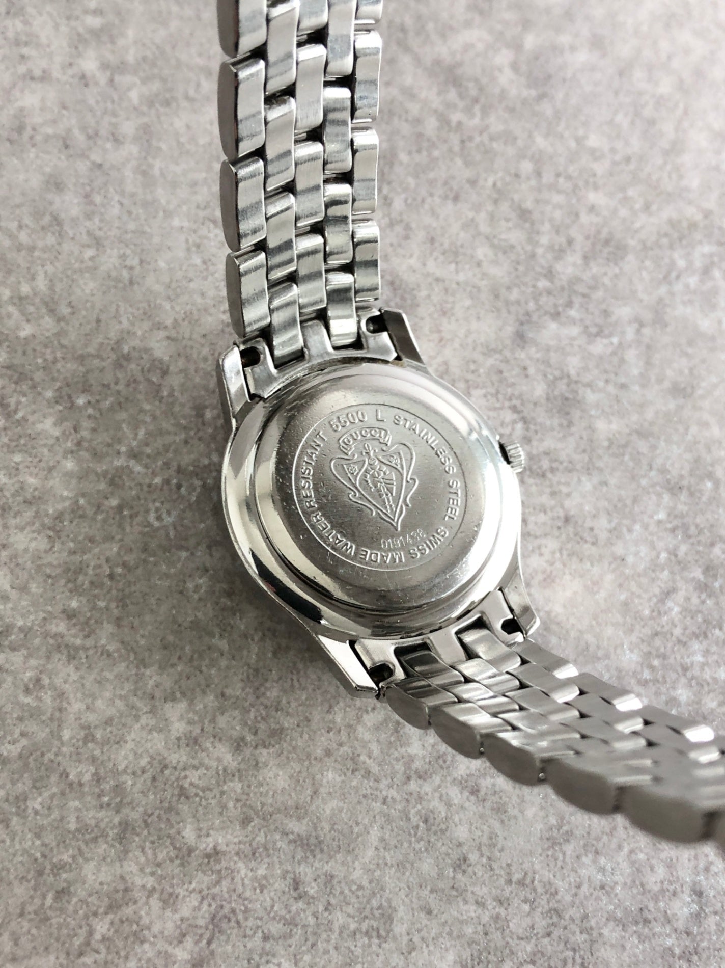 GUCCI Quartz Watch Silver 5500L Vintage y5m2nz