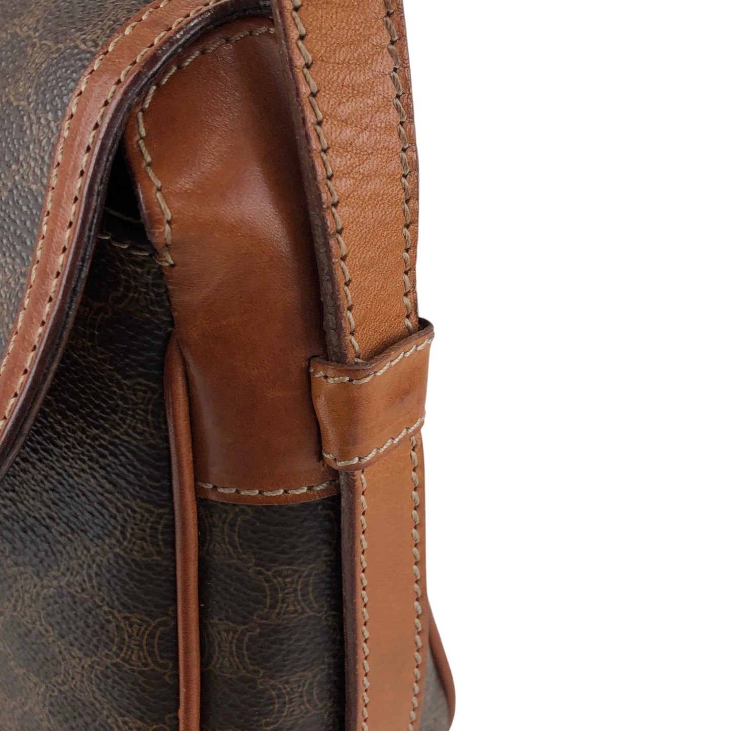 CELINE Macadam Horse Bit Shoulder bag Brown Vintage 7izj8d