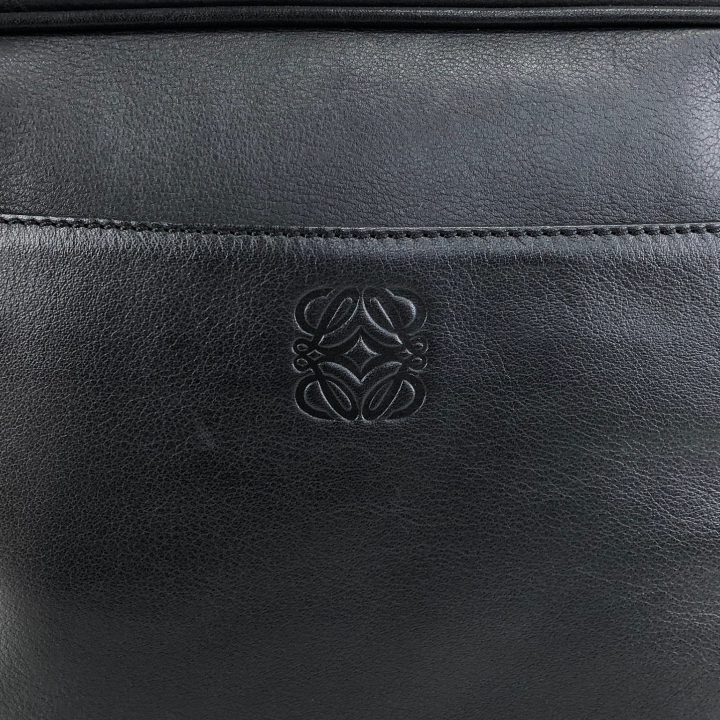 LOEWE Anagram Crossbody Shoulder bag Black Vintage bftpuc