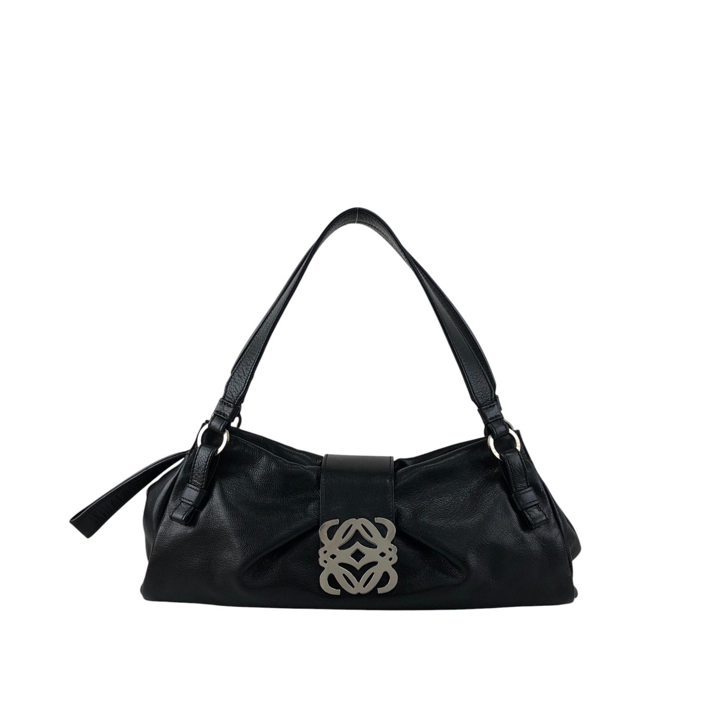 LOEWE Anagram Handbag Black Vintage sf28ij