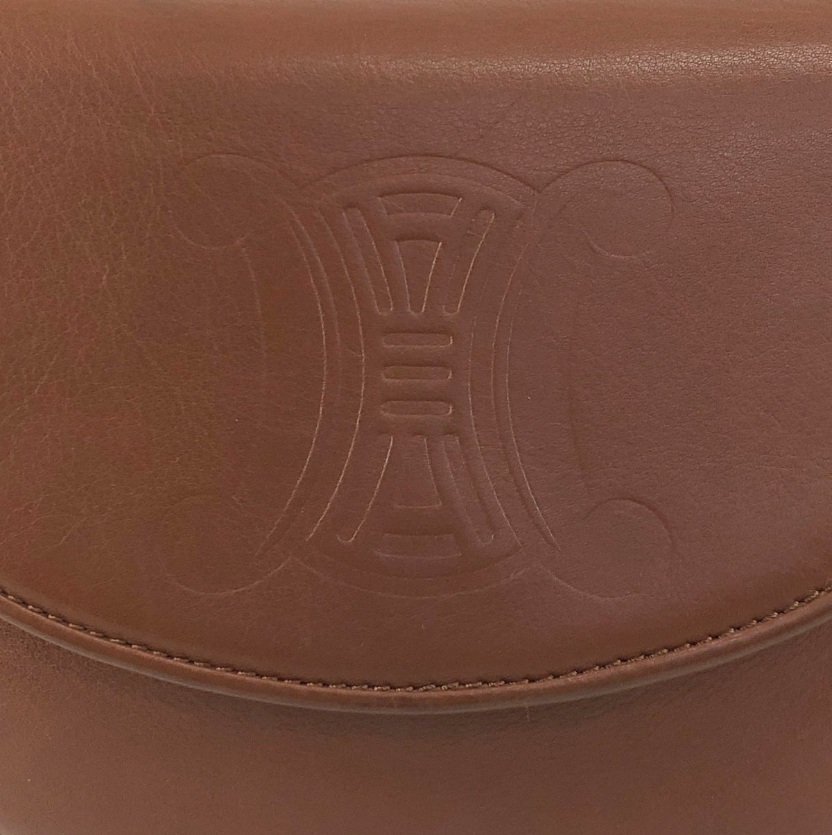 CELINE Blason Shoulder bag Brown Vintage c75hyk