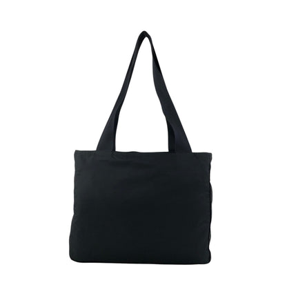 PRADA Tessuto Triangle Logo Totebag Black Vintage hszfkc