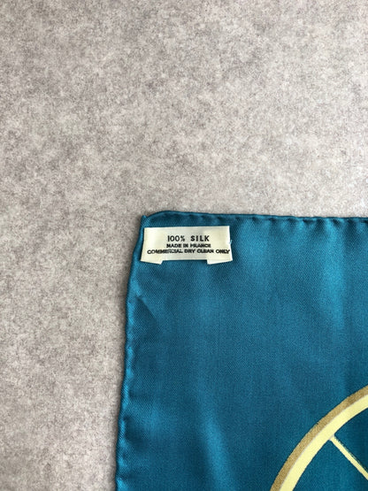 HERMES Scarf Blue springs Vintage htmcv3