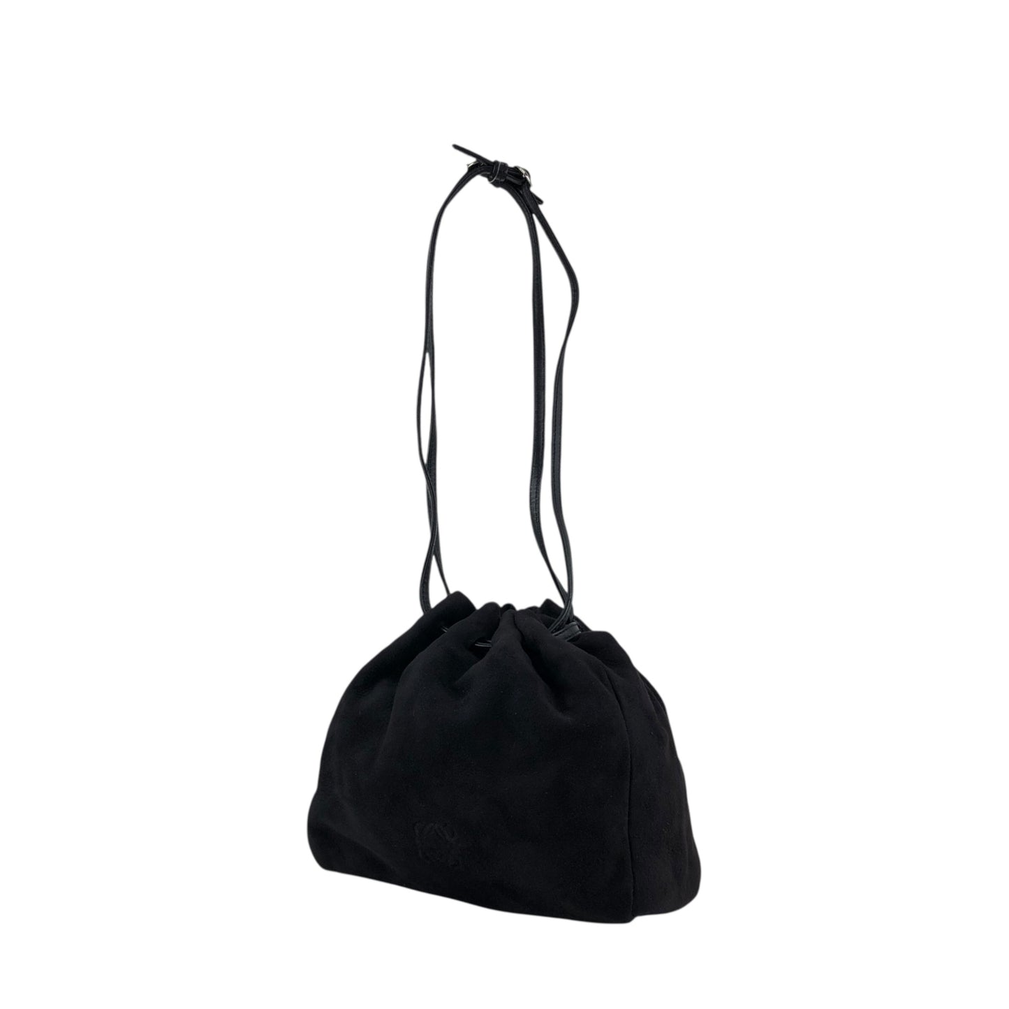LOEWE Anagram Drawstring Small Handbag Black Vintage ysb4mf