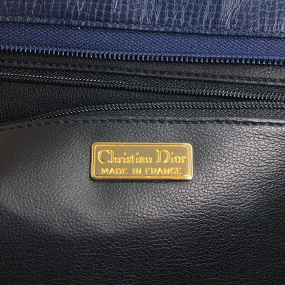 Christian Dior CD Logo Handbag Totebag Navy Vintage gxjx4z