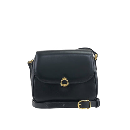 CELINE Horse Bit Shoulder bag Black Vintage h2xzmg