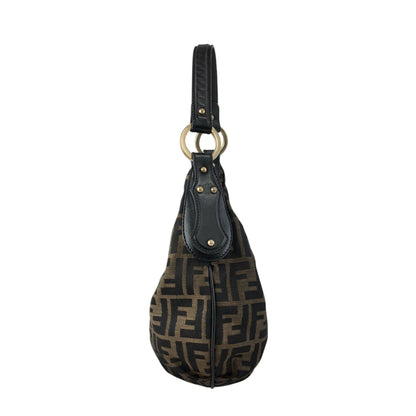 FENDI Zucca Shoulder bag Hobobag Brown Vintage rtpgp3