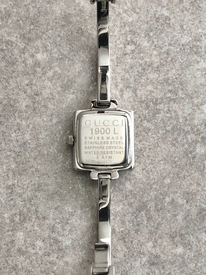 GUCCI Quartz Watch Silver 1900L Vintage 7s3xa3