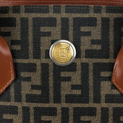 FENDI Zucca Logo Handbag Boston bag Brown Vintage ewdytc