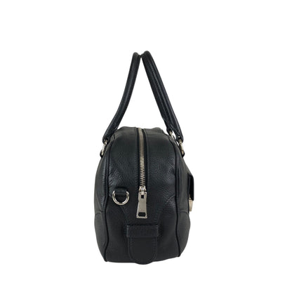 PRADA Logo Two-way Small Boston bag Shoulder bag Black Vintage 6yvxeb