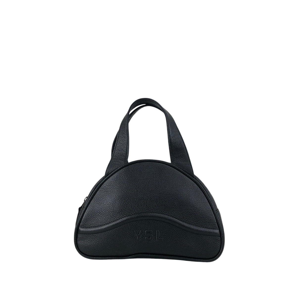 Yves Saint Laurent YSL Logo Handbag Black Vintage ygtkm5