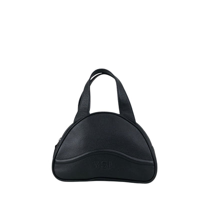 Yves Saint Laurent YSL Logo Handbag Black Vintage ygtkm5