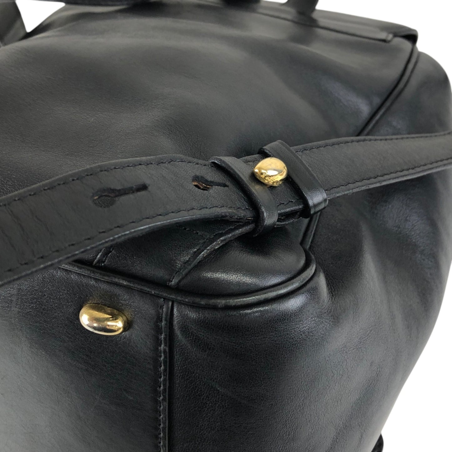 CELINE Starball Logo Embossed Backpack Black Vintage 66agh7