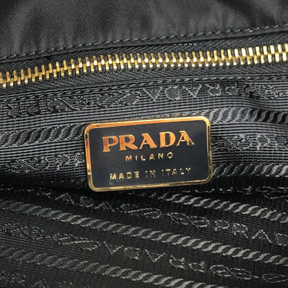 PRADA Triangle Logo Shoulder bag Totebag Black Vintage kv3efh