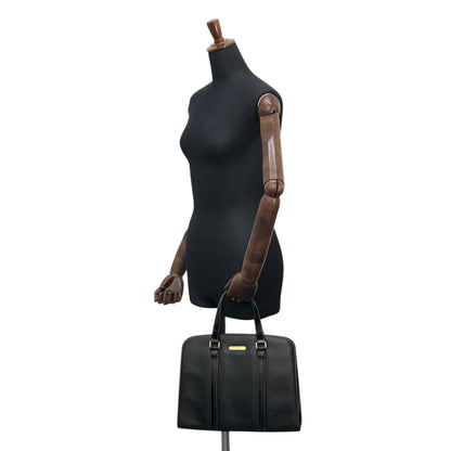 BURBERRY Logo Handbag Totebag Black Vintage 22n2xt