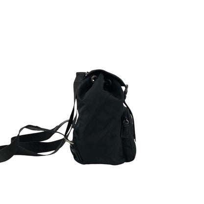 PRADA Tessuto Triangle Logo Front Pocket  Backpack Black Vintage nnyiv2